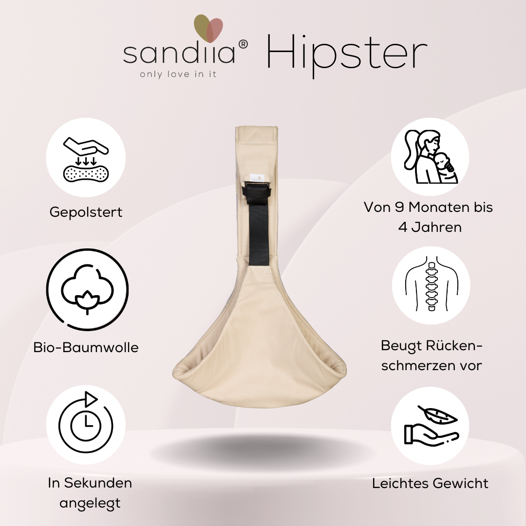 sandiia® Hüfttrage "Hipster Pearl"