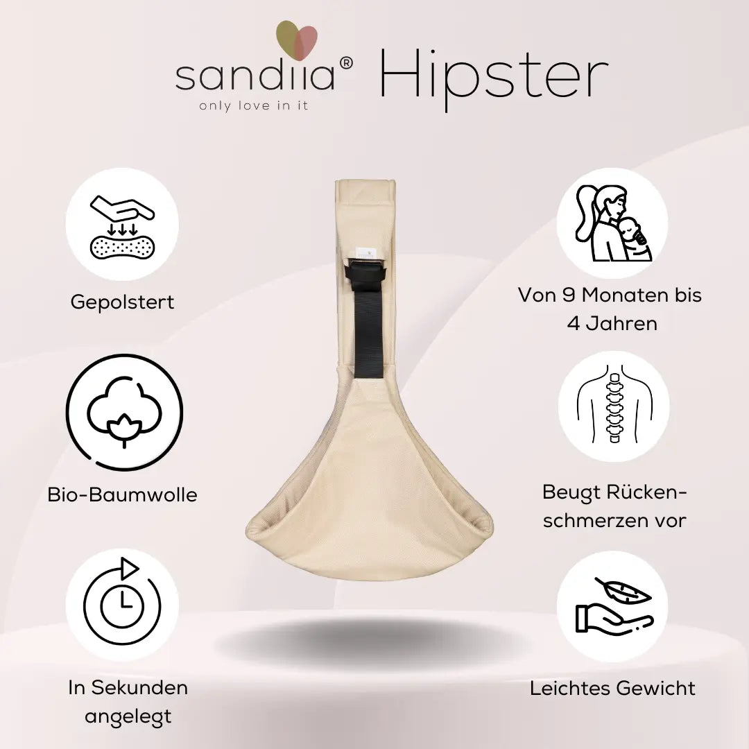 sandiia® Hüfttrage "Hipster Pearl"
