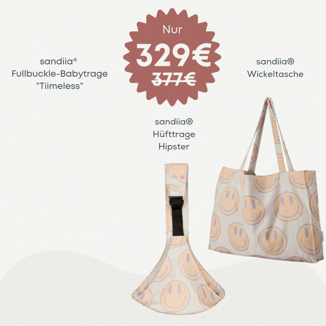 Mix & Match: Baby carrier "Timeless", hip carrier "Hipster" & diaper bag