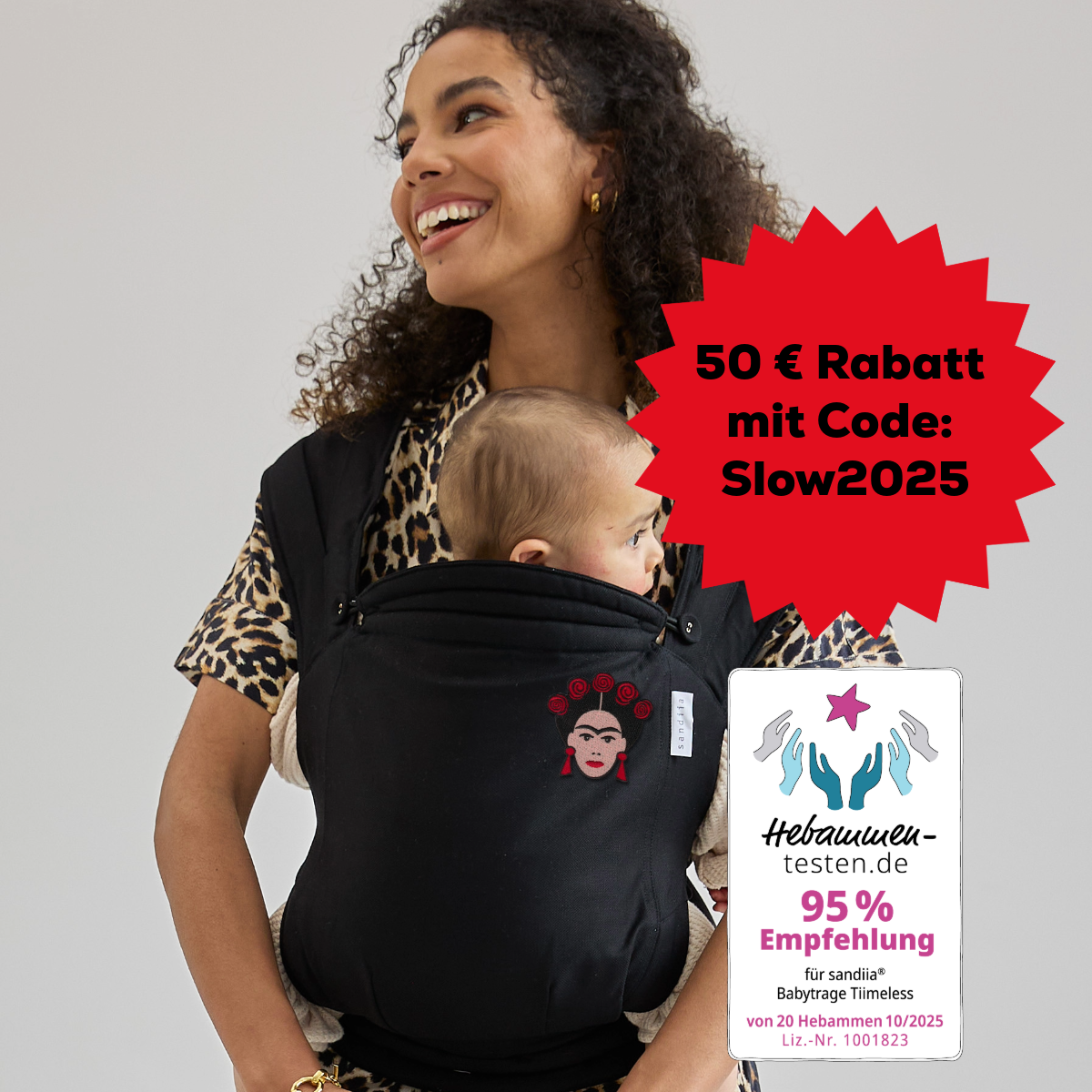 sandiia® draagzak Timeless Black Patch incl. Friida-patch