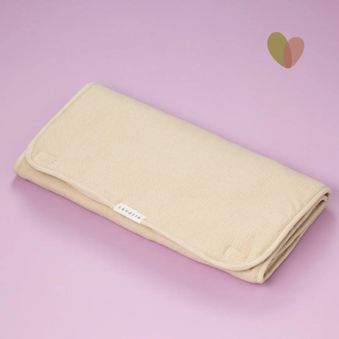 sandiia® Mobile Wickelunterlage mit Taschen / Pearl