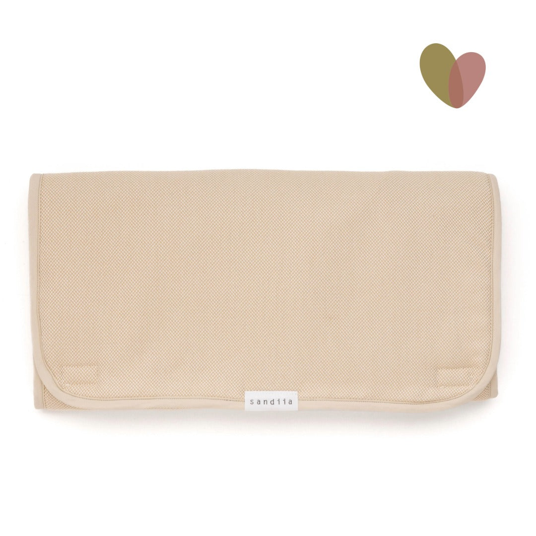 sandiia® Mobile Wickelunterlage mit Taschen / Pearl