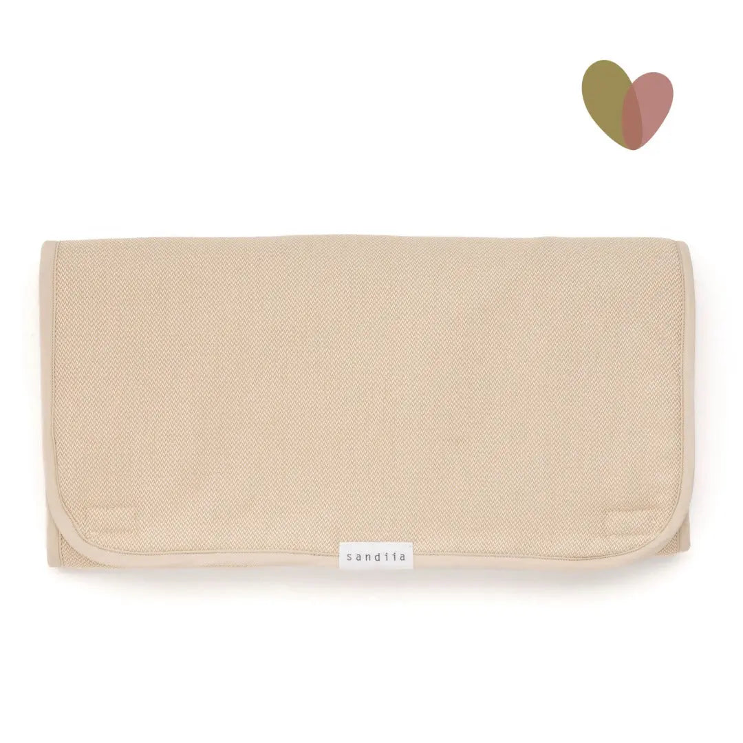 sandiia® Mobile Wickelunterlage mit Taschen / Pearl