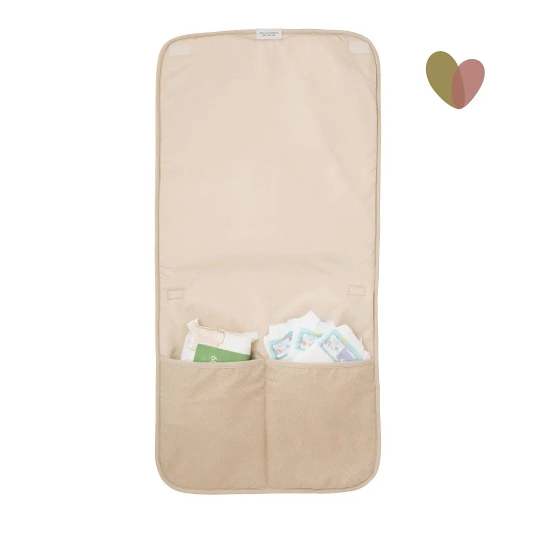 sandiia® Mobile Wickelunterlage mit Taschen / Pearl