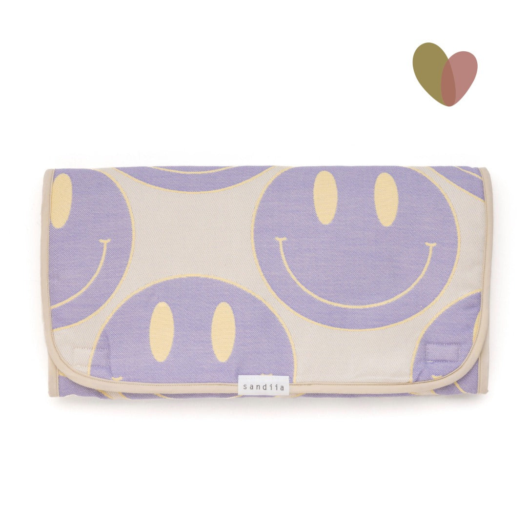 sandiia® Mobile Wickelunterlage mit Taschen / Smiile