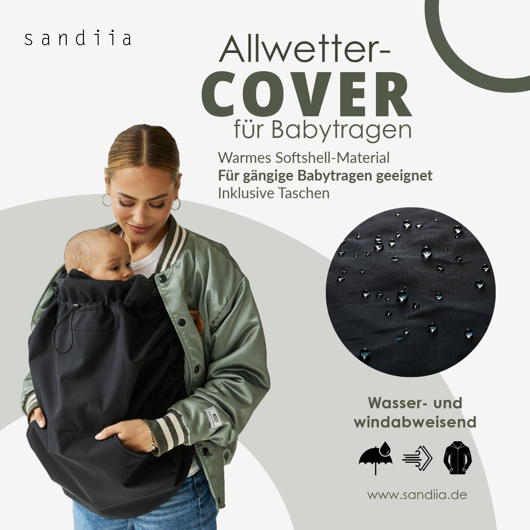 sandiia® Allwetter-Cover für Babytragen