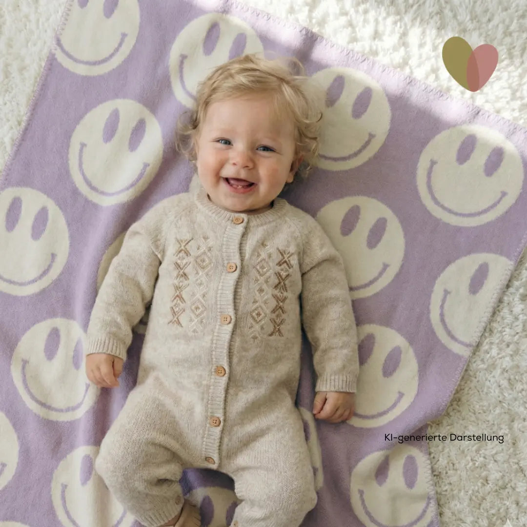sandiia® Wende-Babydecke Smiile