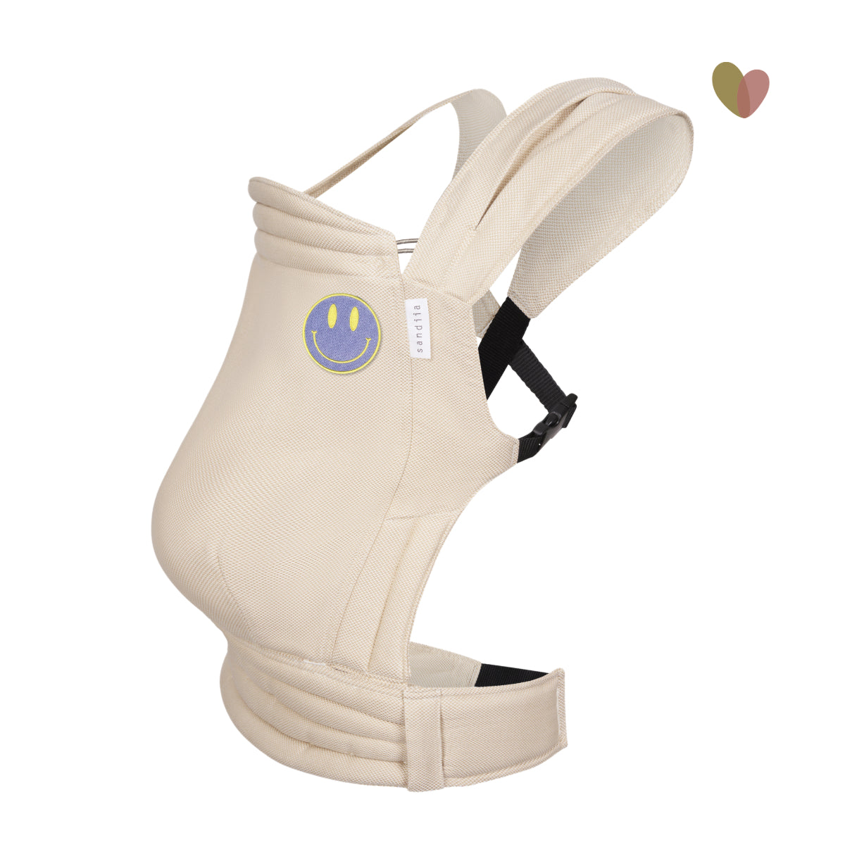 sandiia® baby carrier Tiimeless Pearl Patch incl. smiley patch