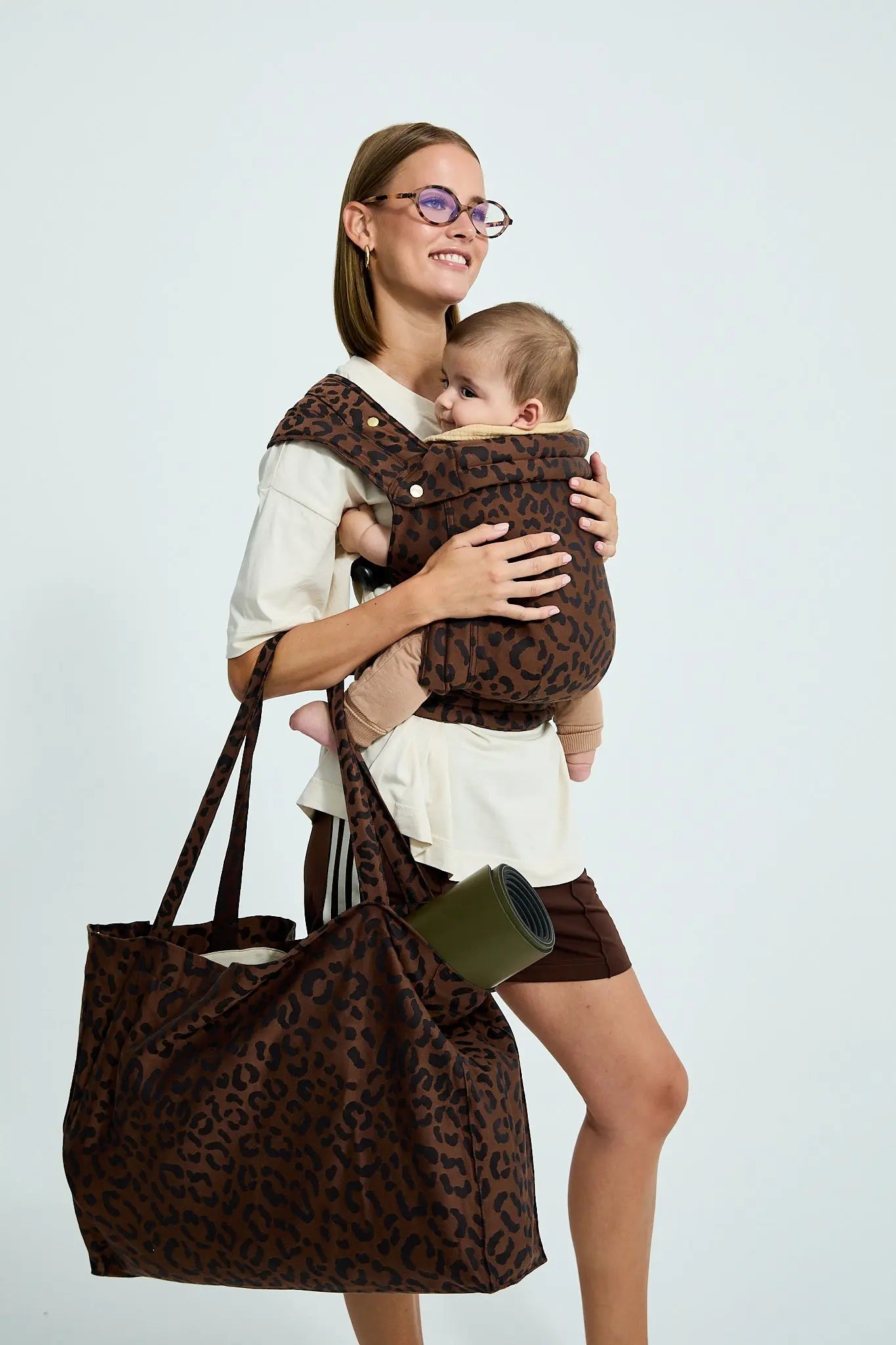 sandiia® Wickeltasche Leodiia Mokka