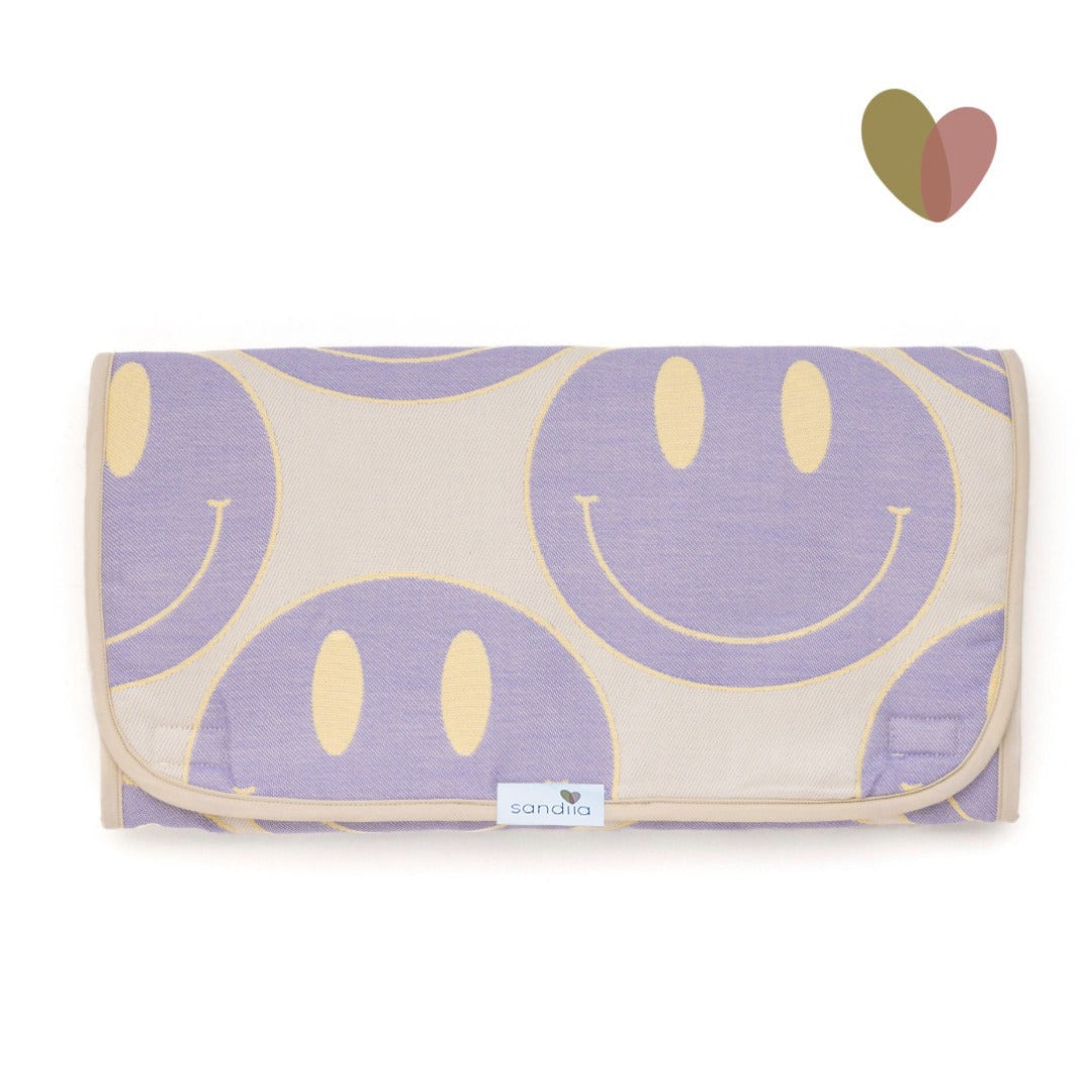 sandiia® Mobile Wickelunterlage mit Taschen / Smiile (Kopie)