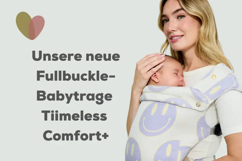 Neue sandiia Babytrage Tiimeless Comfort+: Nähe, Komfort und noch mehr Alltagserleichterung sandiia® – only love in it