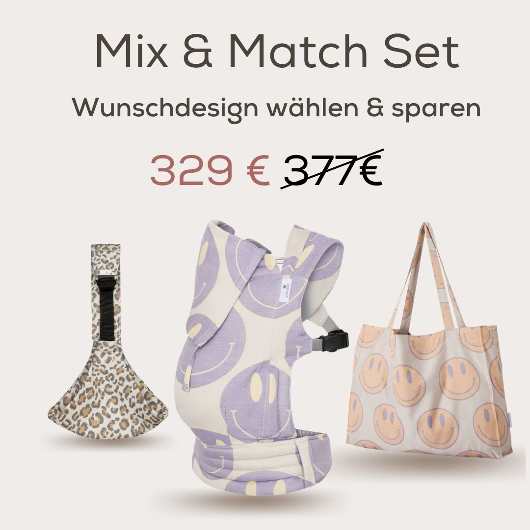 Mix &amp; Match: Baby carrier "Timeless", hip carrier "Hipster" &amp; diaper bag