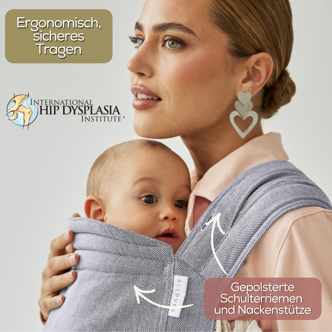 sandiia® Babytrage Tiimeless Cloud / Hellgrau