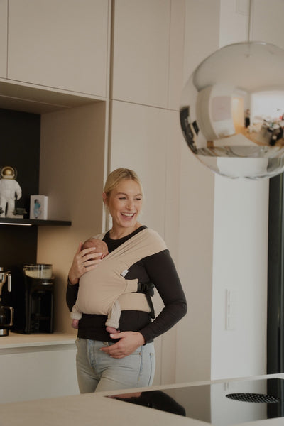 sandiia® Baby Carrier for Newborns "Cocoon" Sand