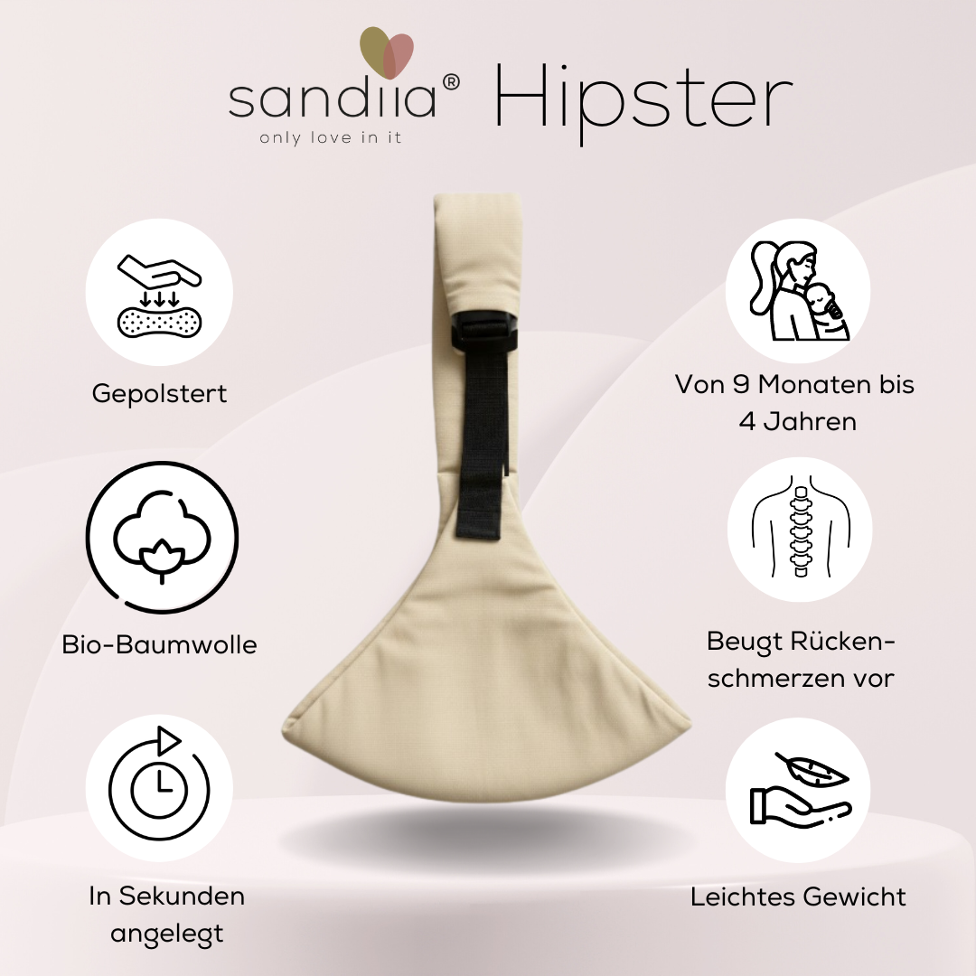 sandiia® Hüfttrage "Hipster Pearl"