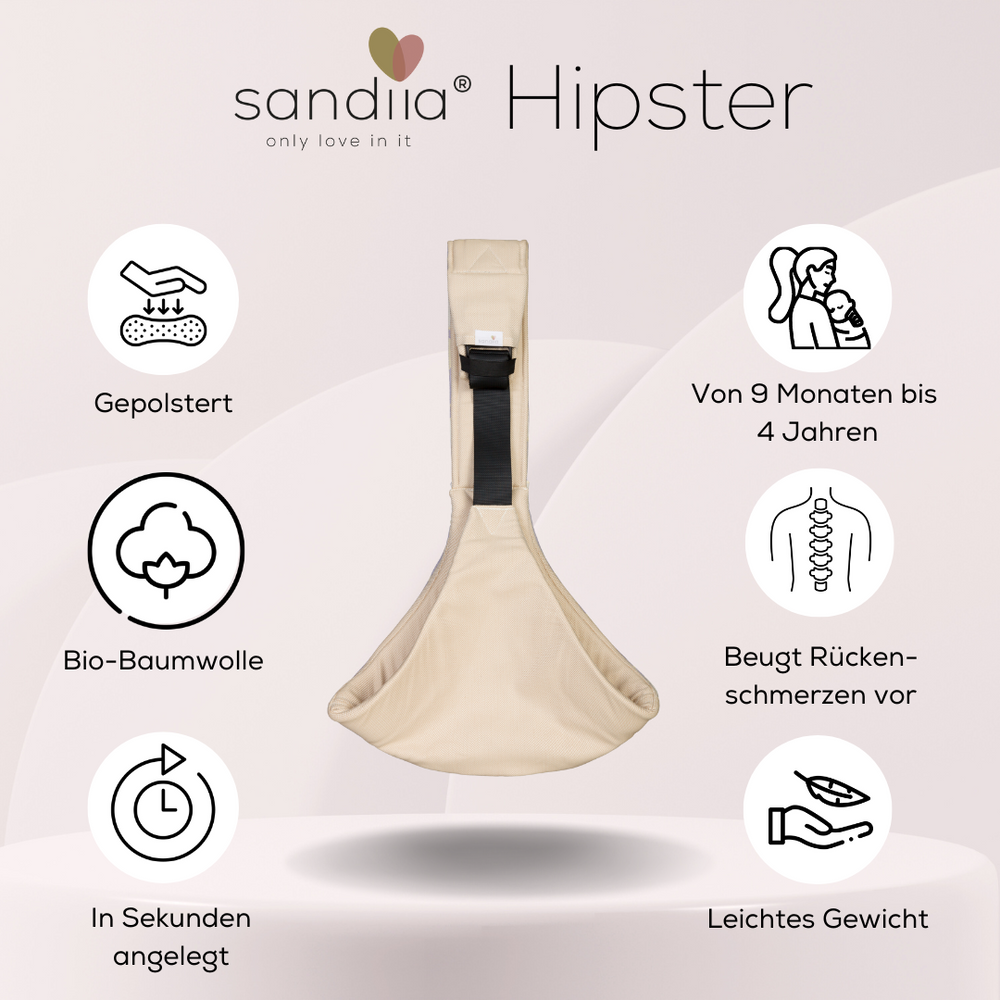 sandiia® hip carrier “Hipster Pearl”