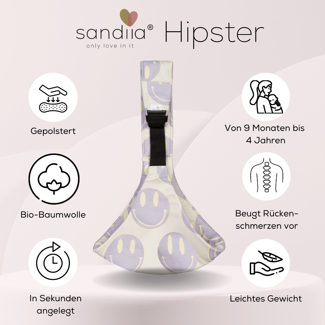 sandiia® hip carrier “Hipster Smiile”