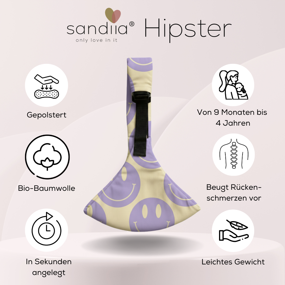 sandiia® Hüfttrage "Hipster Smiile"