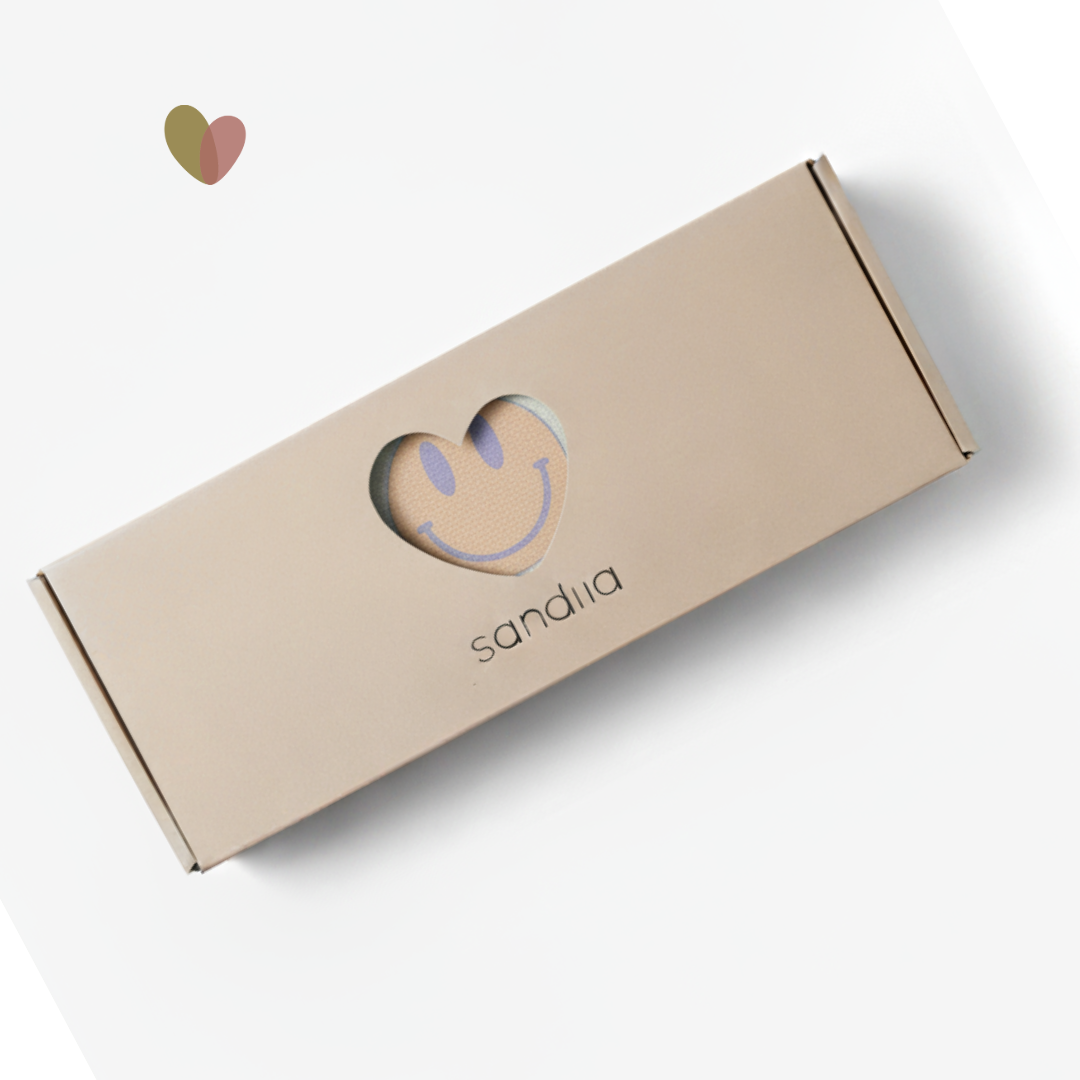 sandiia® Hüfttrage "Hipster Smiile Peach"