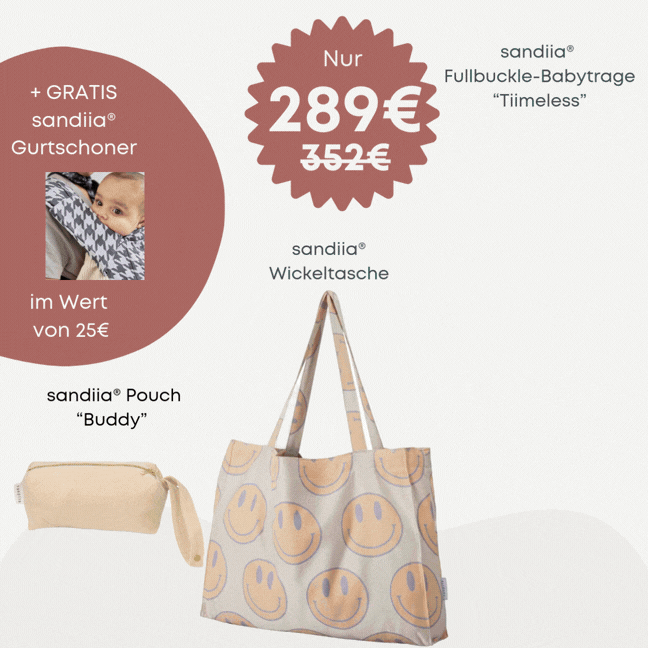 Mix &amp; Match: Baby carrier "Timeless", changing bag, pouch &amp; FREE strap protectors