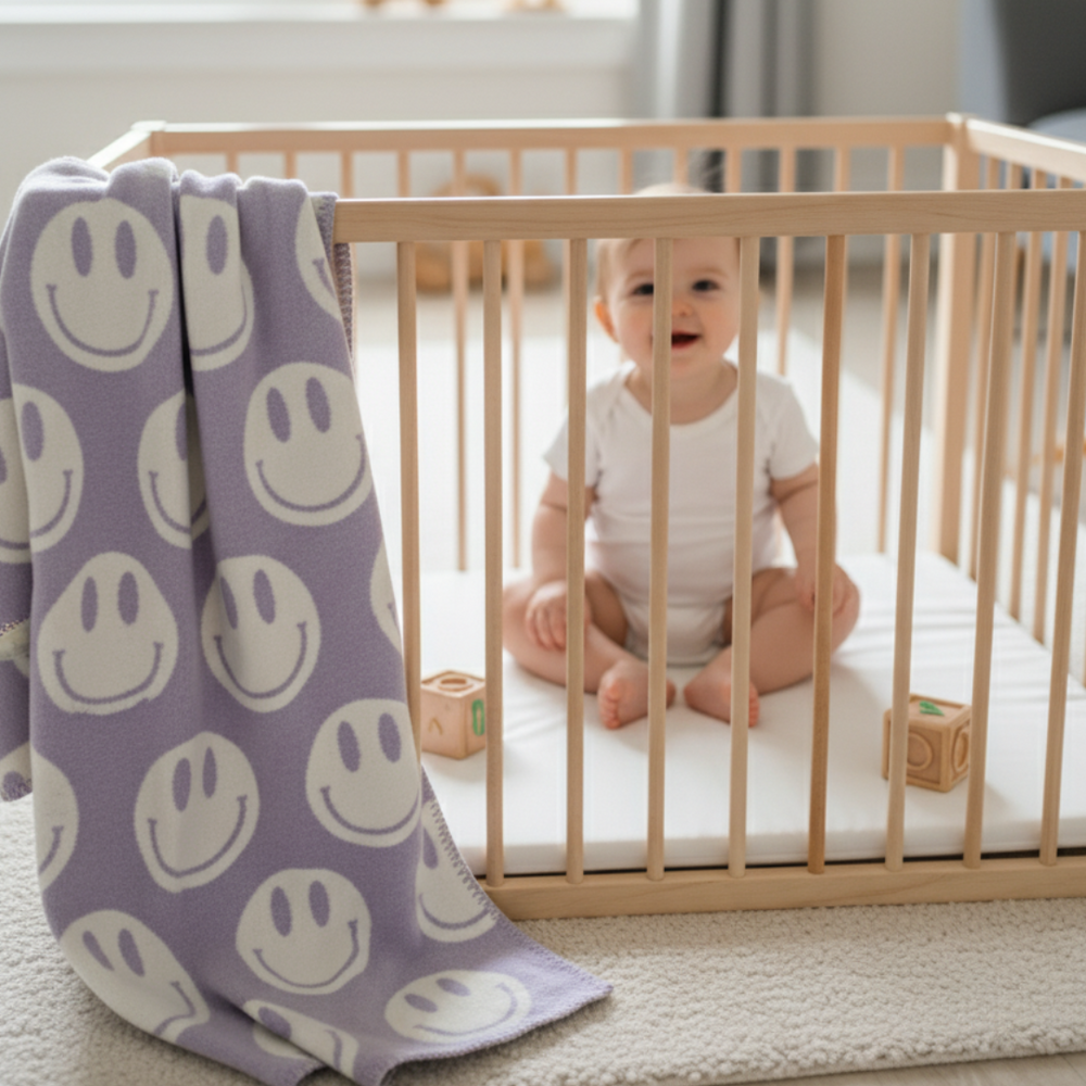 sandiia® reversible baby blanket Smiile