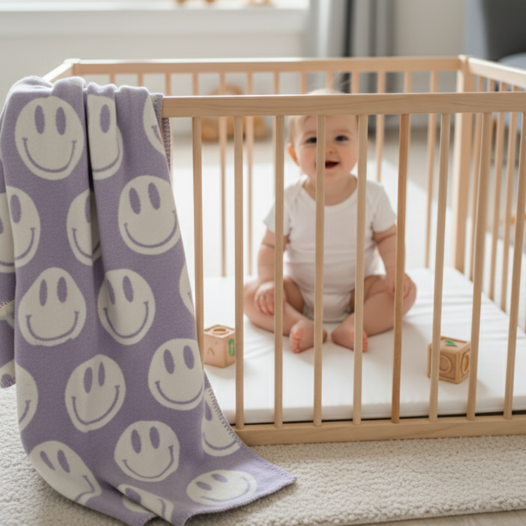 sandiia® Wende-Babydecke Smiile