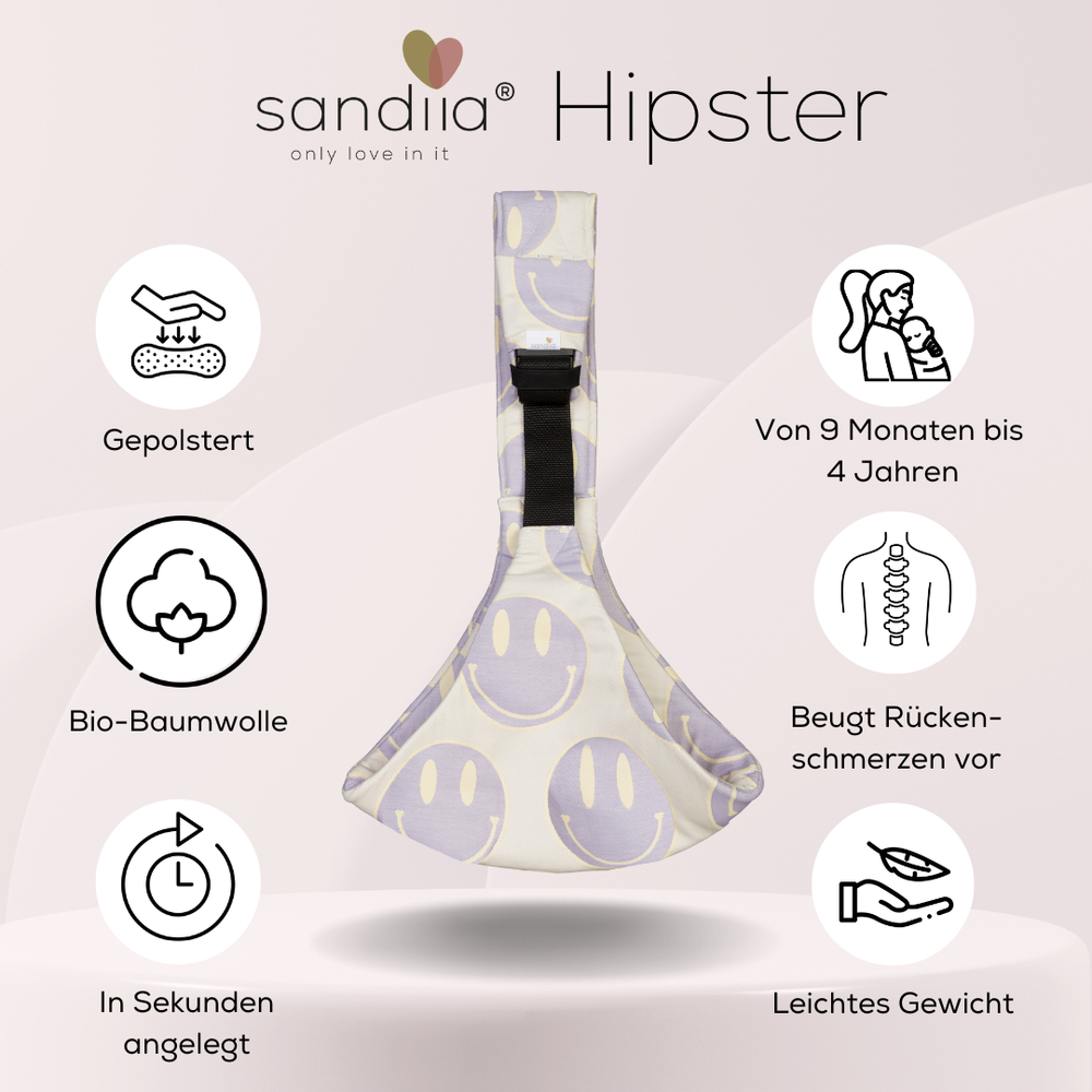 sandiia® hip carrier “Hipster Smiile”