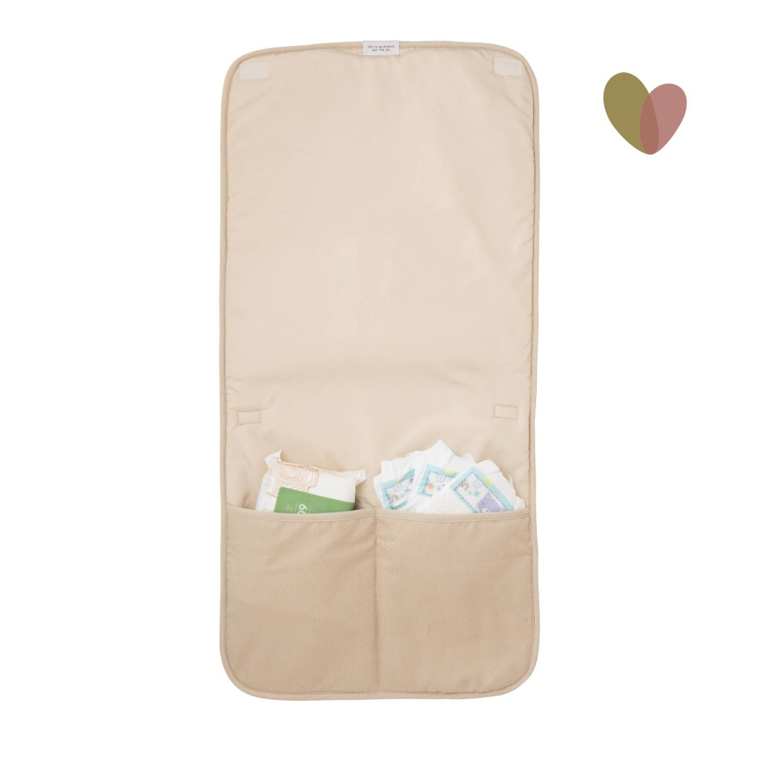 sandiia® Mobile Wickelunterlage mit Taschen / Pearl