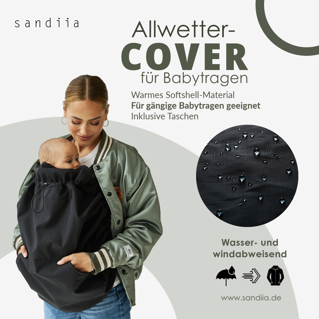 sandiia® all-weather cover for baby carriers