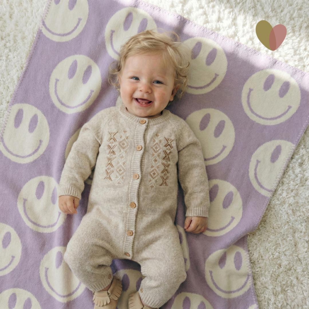 sandiia® Wende-Babydecke Smiile