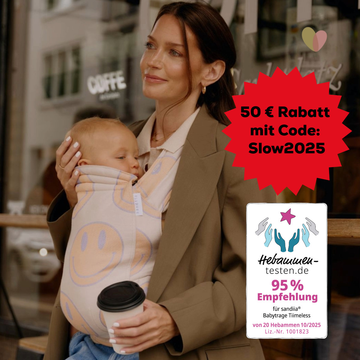 sandiia® baby carrier Tiimeless Smiile Peach