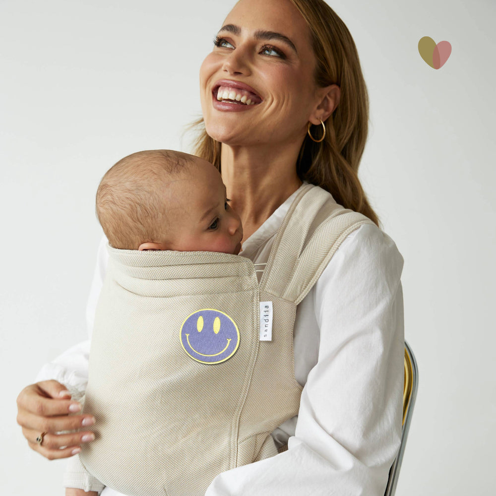 sandiia® baby carrier Tiimeless Pearl Patch incl. smiley patch