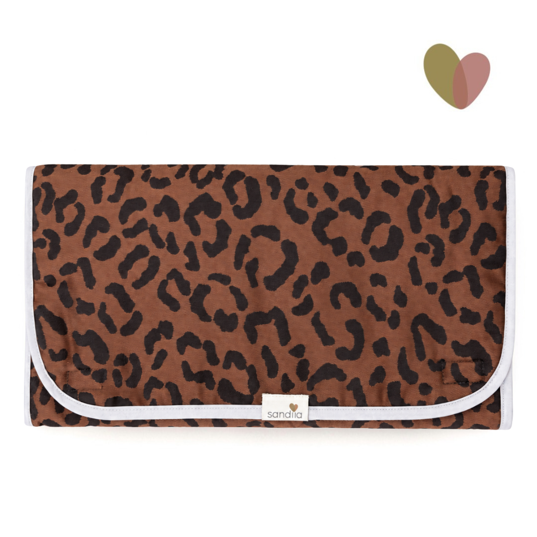 sandiia® Mobile Wickelunterlage mit Taschen / Leodiia Mokka