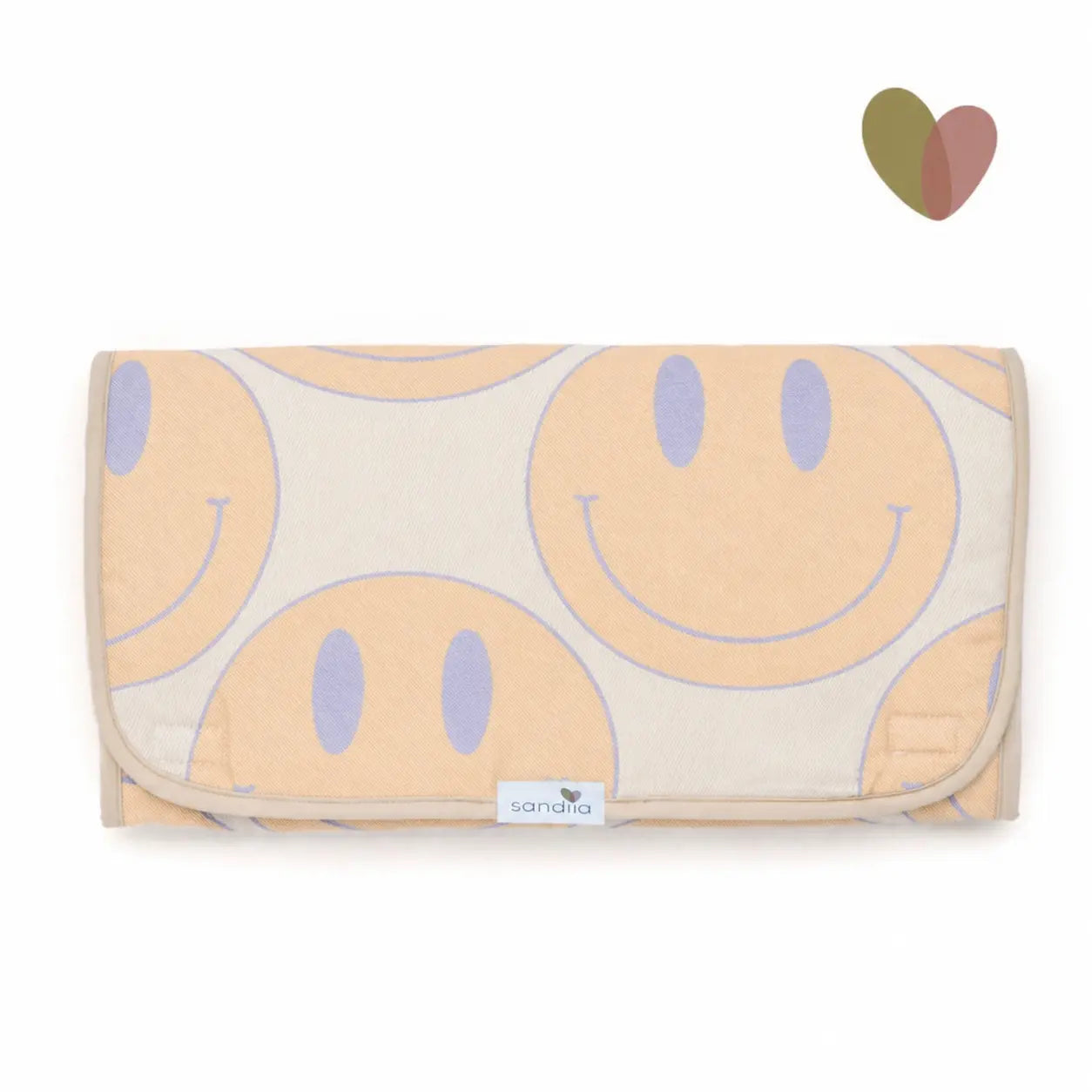 sandiia® Mobile Wickelunterlage mit Taschen / Smiile Peach 